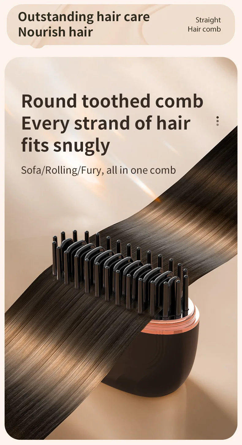 New Mini Rechargeable Portable Hair Straightener Brush