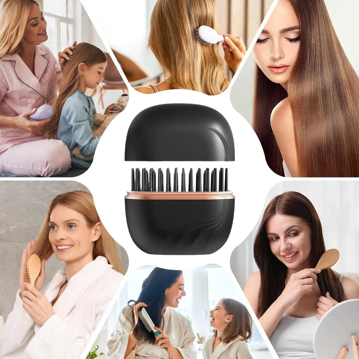 New Mini Rechargeable Portable Hair Straightener Brush