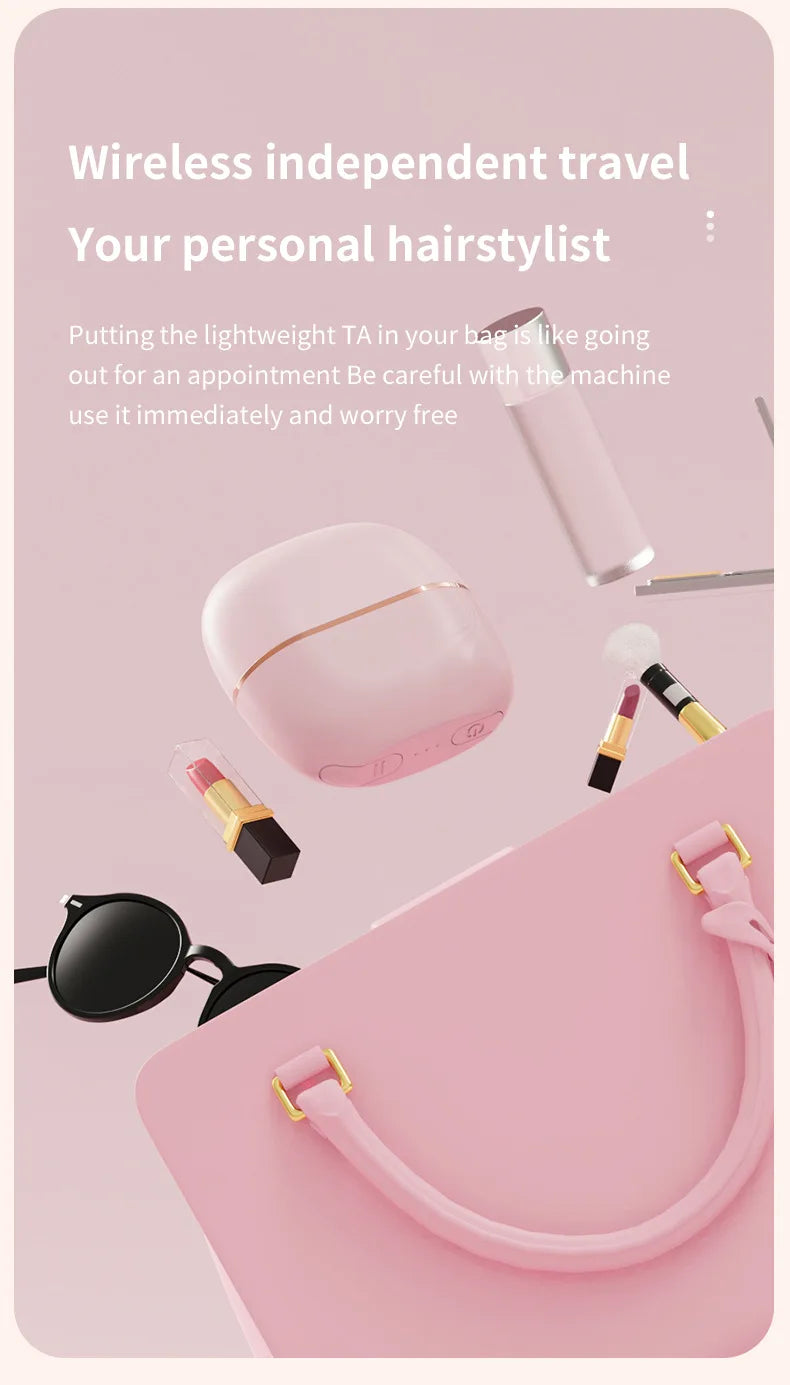 New Mini Rechargeable Portable Hair Straightener Brush