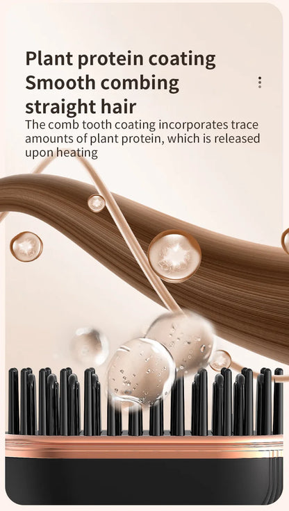 New Mini Rechargeable Portable Hair Straightener Brush